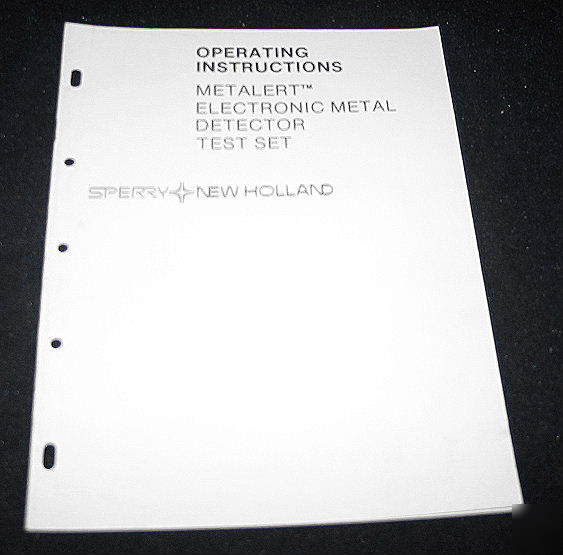 New holland metalert electronic metal detector test set