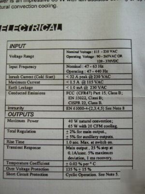 Cortech gps 65-3001 power supply