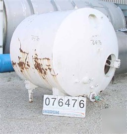 Used: tank, 1000 gallon, stainless steel, horizontal. a