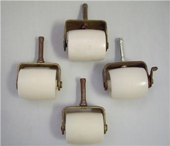 Set of 4 wide furniture plastic stem casters 1.75