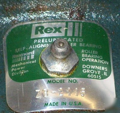 2PC lot rex prelubricated self aligning roller bearings