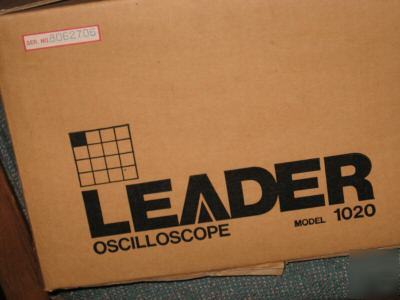 Leader 1020 20 mhz, dual trace oscilloscope 