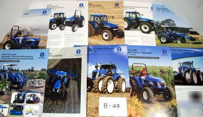 New (10) holland 'tractor' brochures - see list/pict.