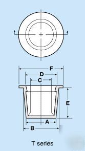 Niagara tapered caplug t-43X plastic cap or plug 1000EA