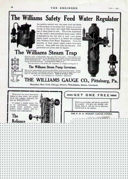 1906 williams guage co ad-pittsburg water regulator
