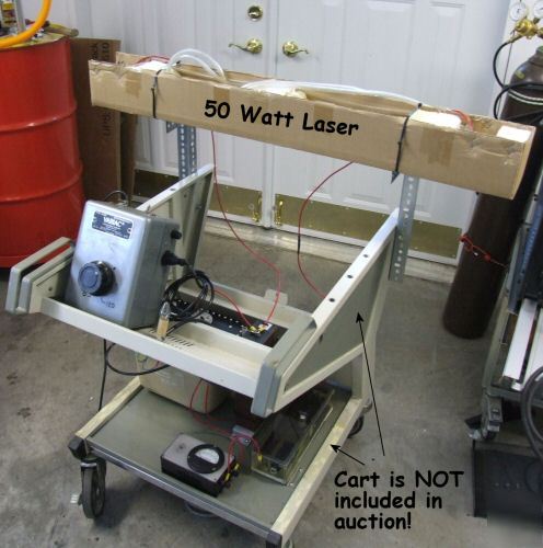 50 watts CO2 laser, power supply and optics 4 engraver 