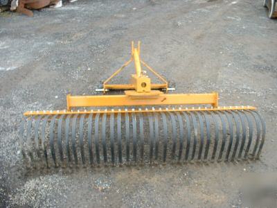 6 foot york root rake fits john deere, kubota, ford