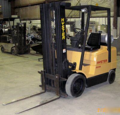 Hyster 5,000#, 5000# lpg cushion tired forklift (1996) 