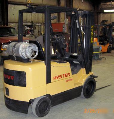 Hyster 5,000#, 5000# lpg cushion tired forklift (1996) 