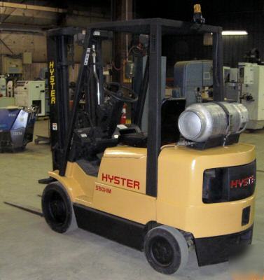 Hyster 5,000#, 5000# lpg cushion tired forklift (1996) 