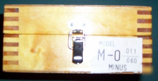 Small gage pin set, in original wood box