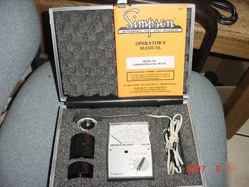 Simpson 408 illumination lever meter + sensor + manuals