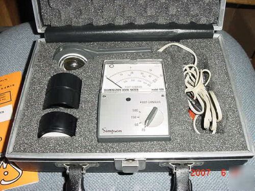 Simpson 408 illumination lever meter + sensor + manuals