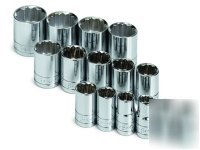 15PC 1/2IN. drive sae 12 point socket set - sk tools
