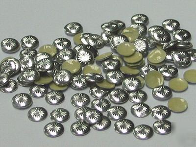 6MM hot-fix iron-on metal appliques silver 500 RH06F-nl