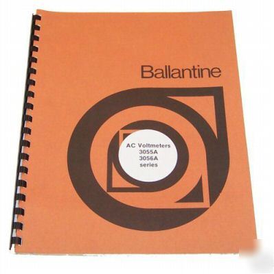 Ballantine 3055A & 3056A ac voltmeter instr. man.
