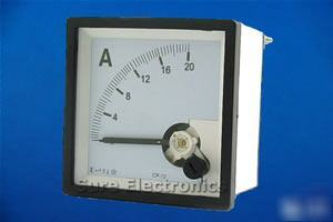 Quadrate 20A ac analog amp panel meter ammeter