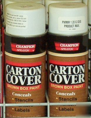 2~carton cover brown box paint 12 oz can