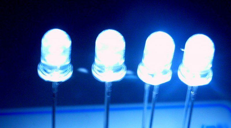 50PCS ultra 5MM 55,000MCD bright white led f/r