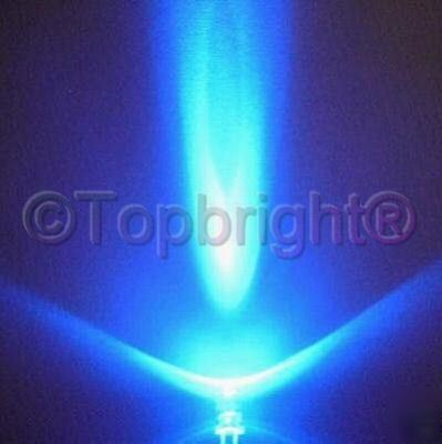 100X mega bright blue led 5MM 13000 mcd car diy free/r