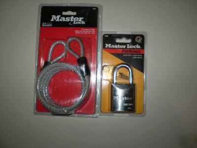 Master lock 6' cable (65D) and padlock (7040D)