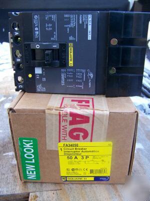 New square d FA34050 3POLE 50AMP 480V circuit breaker 