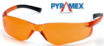 Pyramex ztek orange safety glasses lot of 6 pair