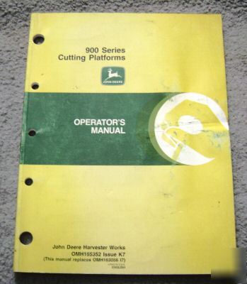 John deere 4435-9600 combine 900 ser platform op manual