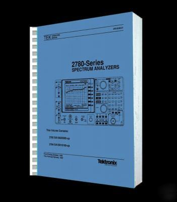 Tektronix tek 2780 series operator manual reprint + cd