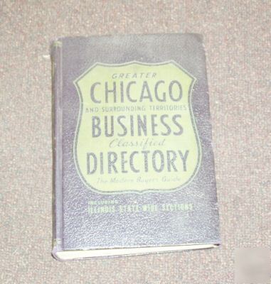1957 chicago business directory hard cover great shape 