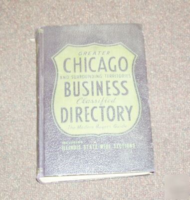 1957 chicago business directory hard cover great shape 