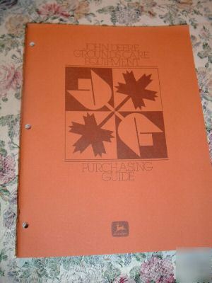 1980 john deere grounds care purchasing guide brochure