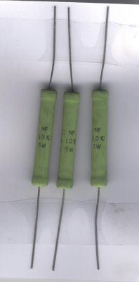 5 watt mallory metal mol 120 ohm film resistor lot of 3