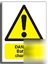 Battery charging sign-s. rigid-200X250MM(wa-106-re)