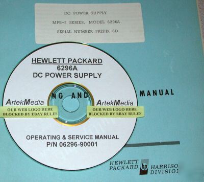 Hp 6296A operating & service manual