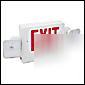 Lot of 4 red combo led exit & emergency signs lights 