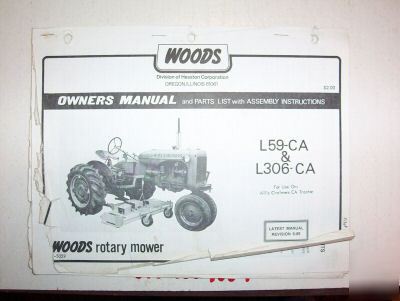 Woods mower owners manual L59-ca & L306-ca ac ca