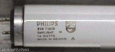 1 lot of 15, philips F14T12/d, 14W, daylight bulbs