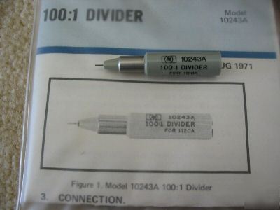 Hp 1121A oscilloscope ac probe 500MHZ kit