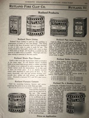 Rutland fire clay co. catalog ad page asbestos