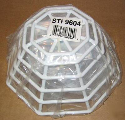 Sti 9604 smoke detector protector steel wire guard & hw