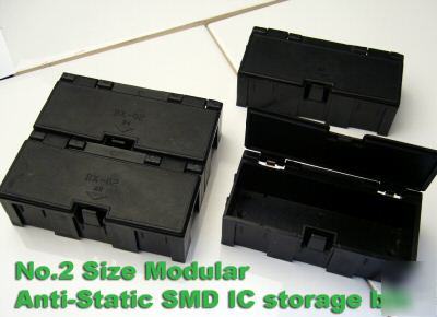 30 pc smd ic anti static storage bin shelf w/ door