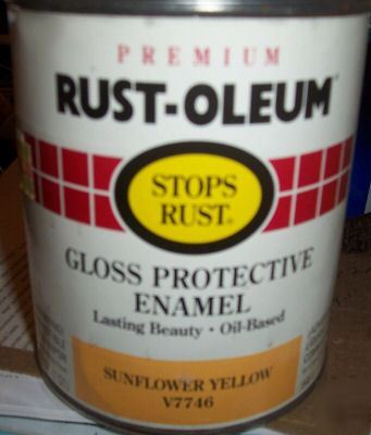 New 1QT premium rustoleum enamel sunflower yellow V7746 