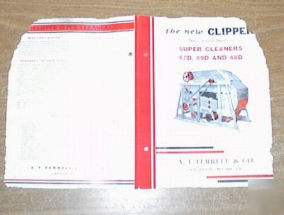 Old clipper seed cleaner 67D, 69D, & 68D sales brochure