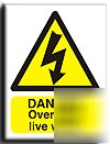 Overhead live wires sign-a.vinyl-200X250MM(wa-060-ae)