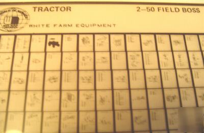 White 2-50 field boss tractor parts catalog micro fiche