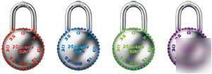Combination lock glo spheroâ„¢ master lock lot of 12