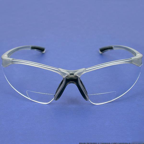 Radians reading bifocal clear C2 safety glasses +1.5