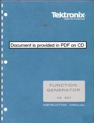 Tek tektronix fg 501 FG501 fg-501 service / op manual