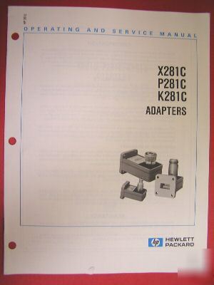 Hp X281C/P281C/K281C adapter operating & service manual